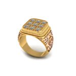 Men Box Stone Ring  3D Print model