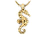 Seahorse Pendant Nugget Ring  3D Print Model