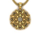 Flower Pendant Nugget Ring  3D Print Model