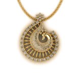 Peacock Pendant Nugget Ring  3D Print Model