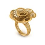 Modern Spiral Jali Ring Nugget Ring  3D Print Model