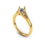 Diamond Engagement Ring Nugget Ring  3D Print Model