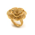 Modern Spiral Jali Ring Nugget Ring  3D Print Model