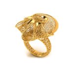 Spiral Jali Ring Nugget Ring  3D Print Model