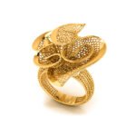 Spiral Flower Jali Ring Nugget Ring  3D Print Model