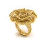 Women Flower Ring Nugget Ring  3D Print Model