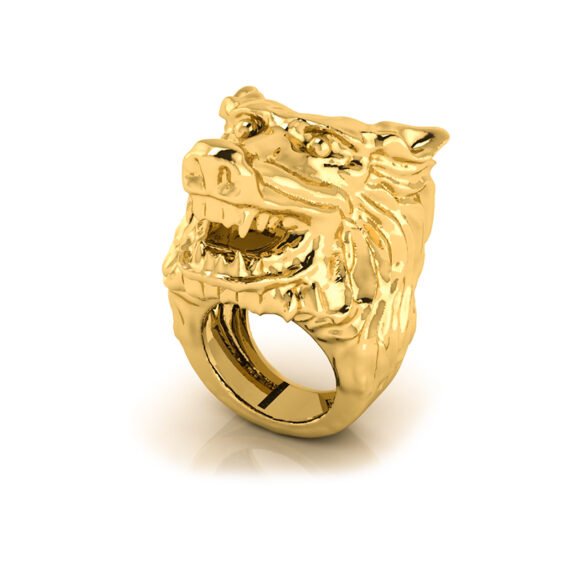 Wolf Ring Nugget Ring  3D Print Model