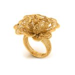 Flower Jali Ring Nugget Ring  3D Print Model