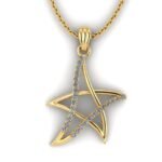 Stone Star Pendant_3D Print Model
